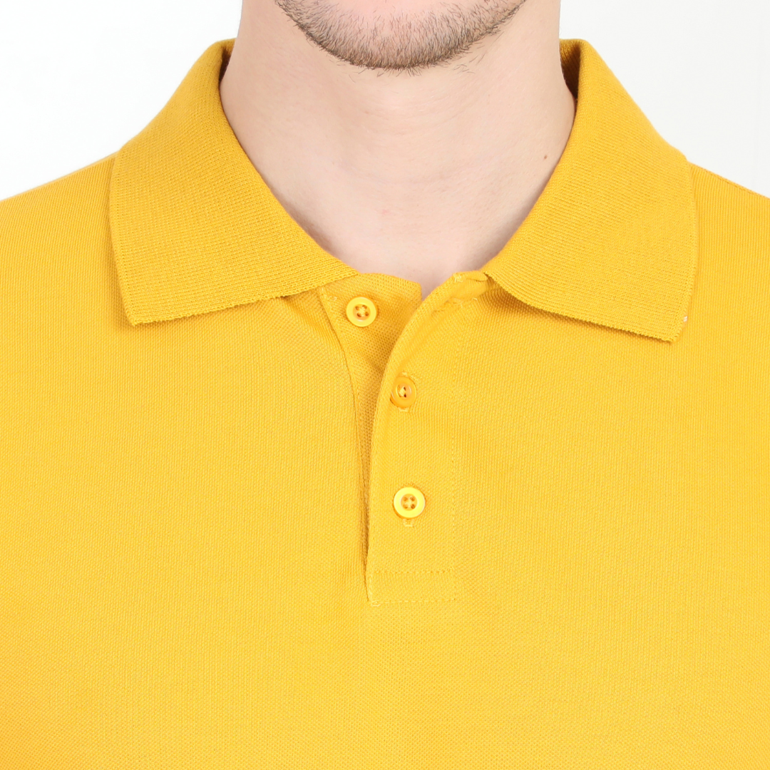 Men Polo Half Sleeve Mustard Yellow