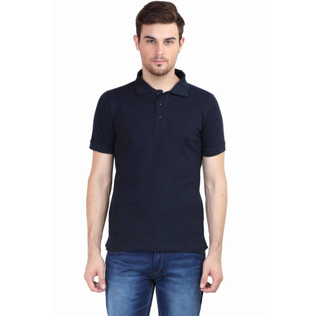 Men Polo Half Sleeve Navy Blue