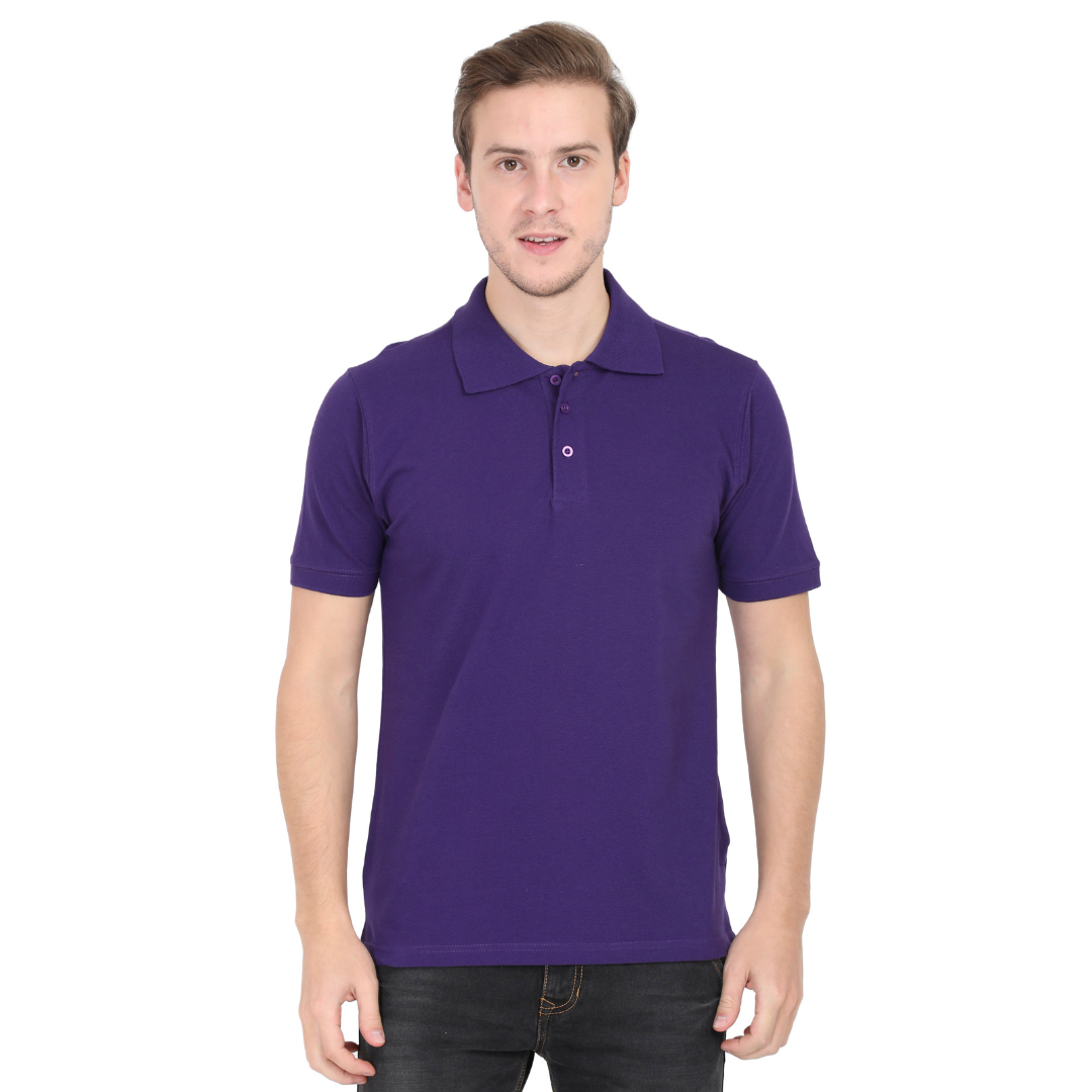 Men Polo Half Sleeve Purple