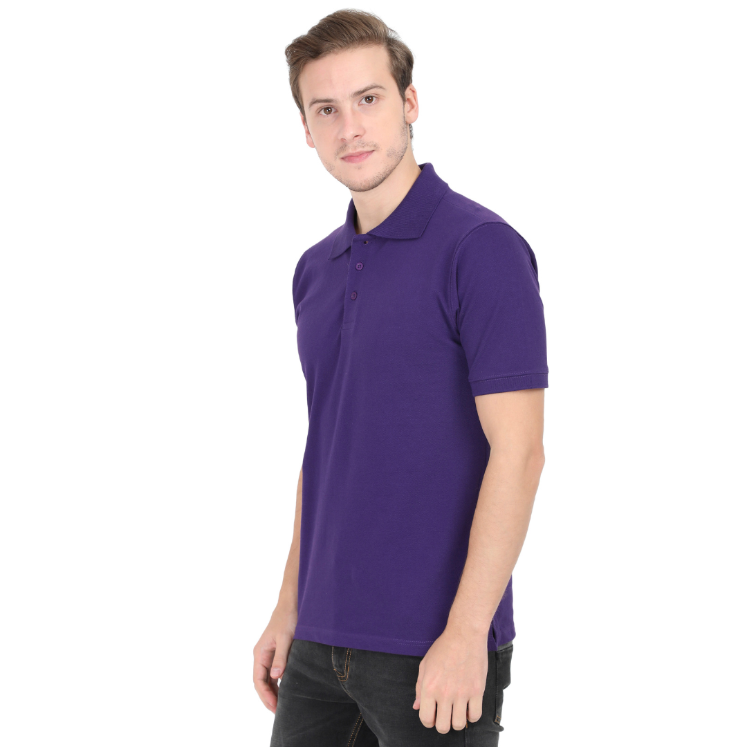 Men Polo Half Sleeve Purple