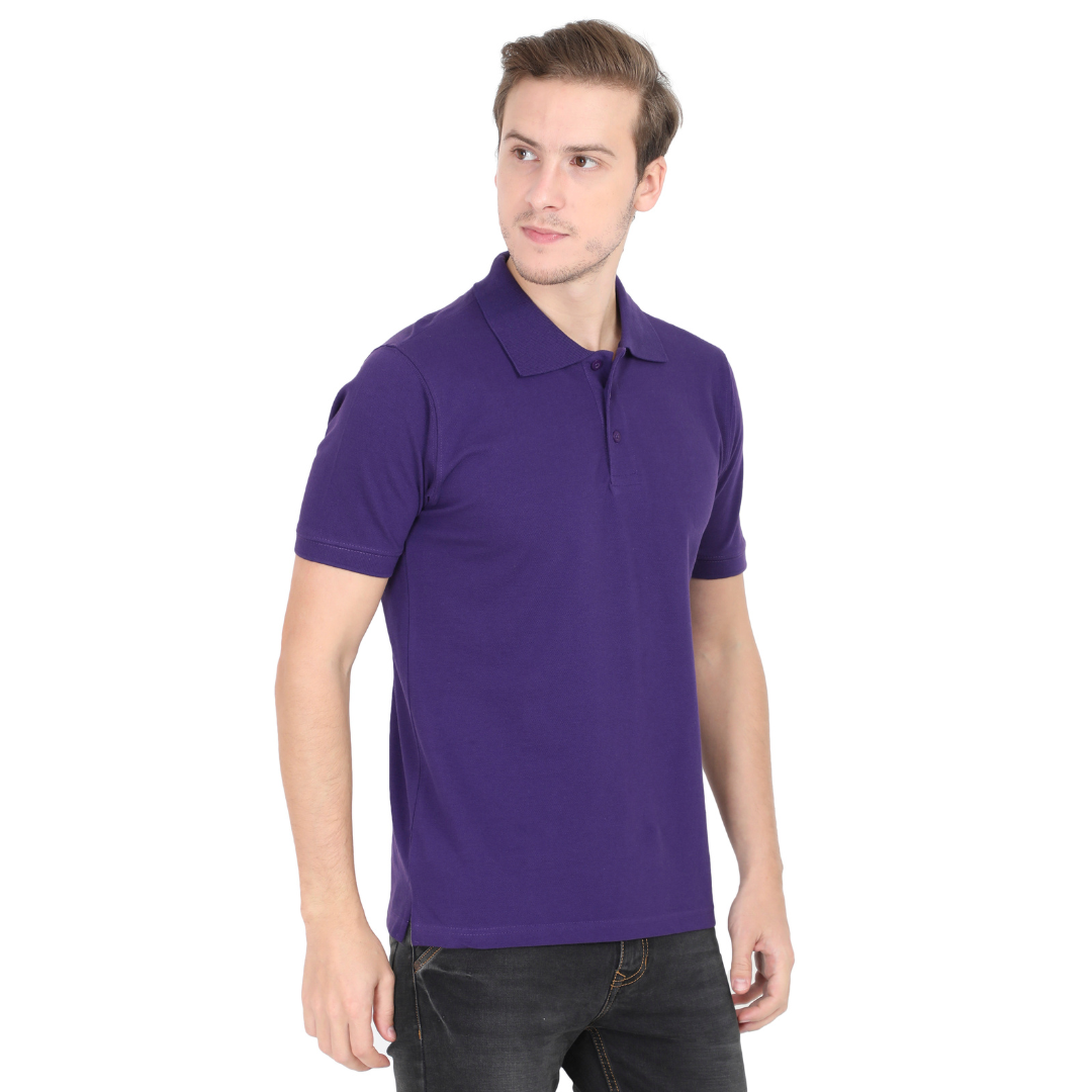 Men Polo Half Sleeve Purple