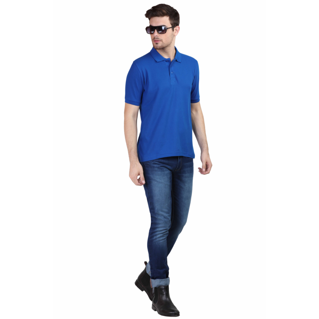 Men Polo Half Sleeve Royal Blue