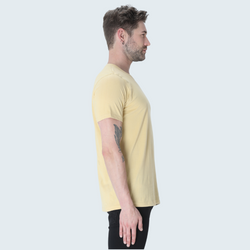 Men Round Neck Half Sleeve Classic Beige