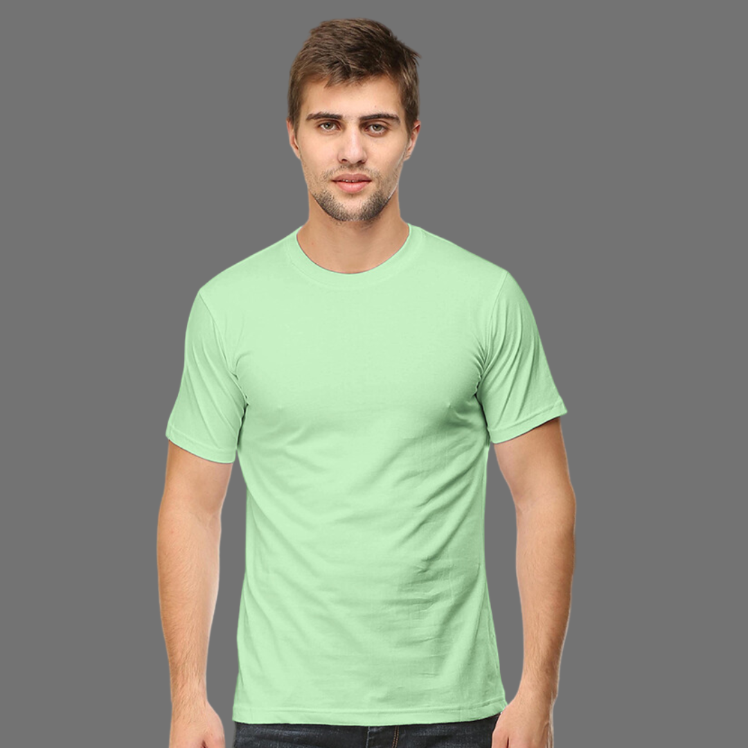 Men Round Neck Half Sleeve Classic Jade