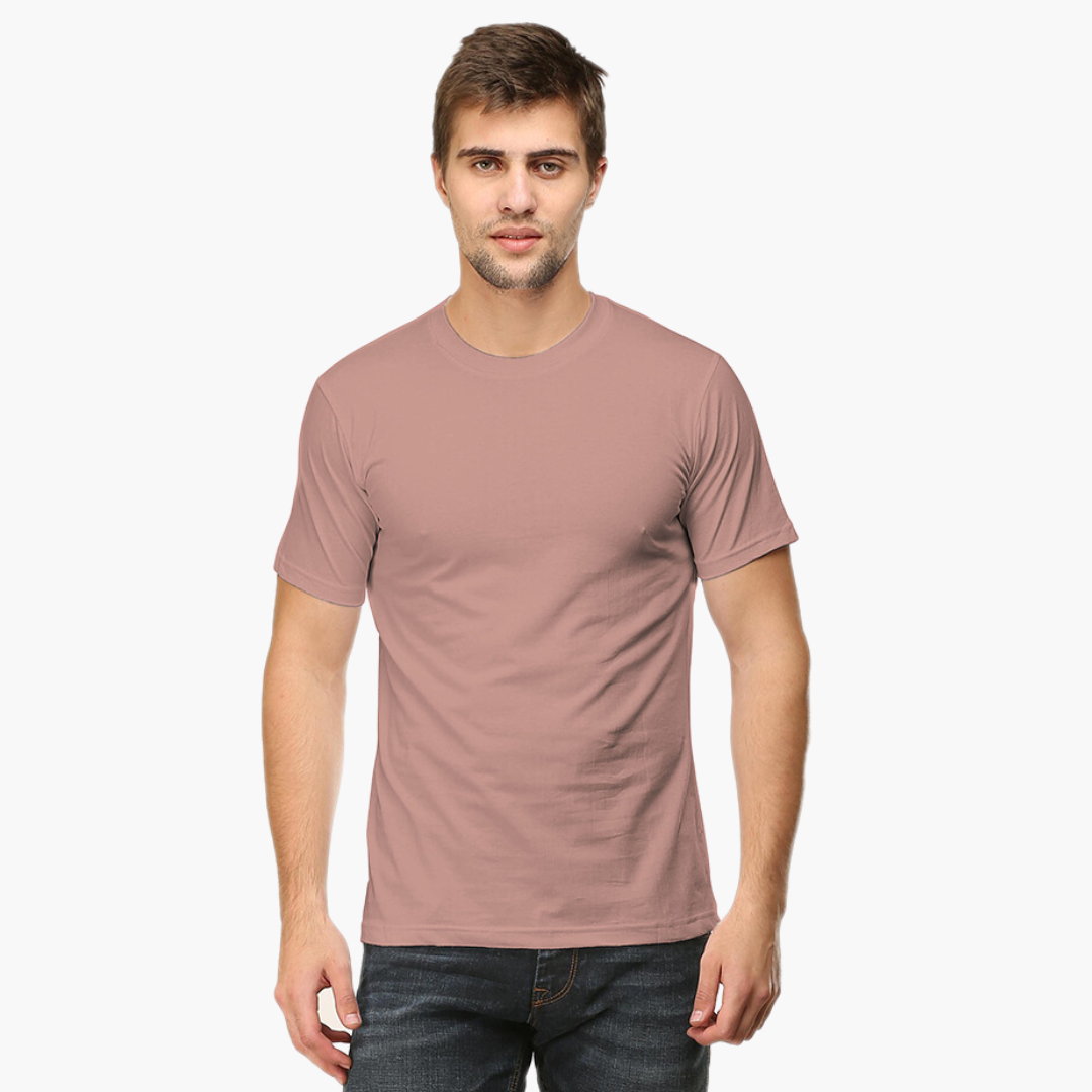 Men Round Neck Half Sleeve Classic Mushroom