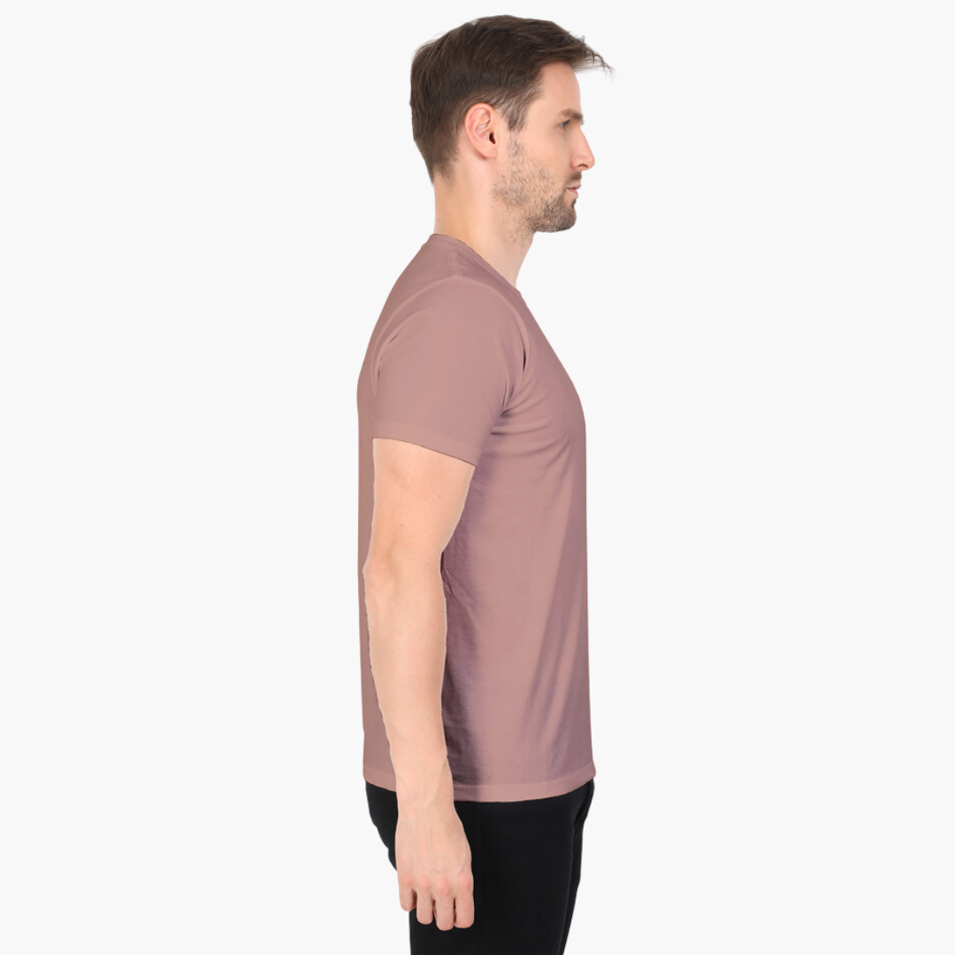 Men Round Neck Half Sleeve Classic Mushroom