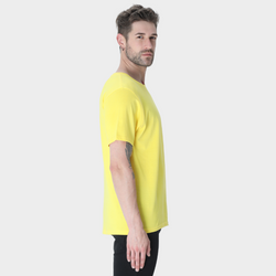 Men Round Neck Half Sleeve Classic New Yellow