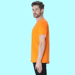 Men Round Neck Half Sleeve Classic Orange