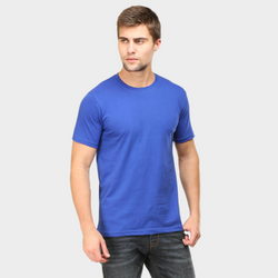 Men Round Neck Half Sleeve Classic Royal Blue