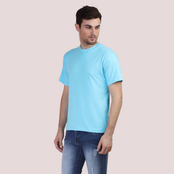 Men Round Neck Half Sleeve Classic SkyBlue