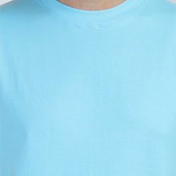 Men Round Neck Half Sleeve Classic SkyBlue