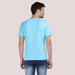 Men Round Neck Half Sleeve Classic SkyBlue