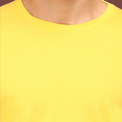 Men Round Neck Half Sleeve Classic Yellow