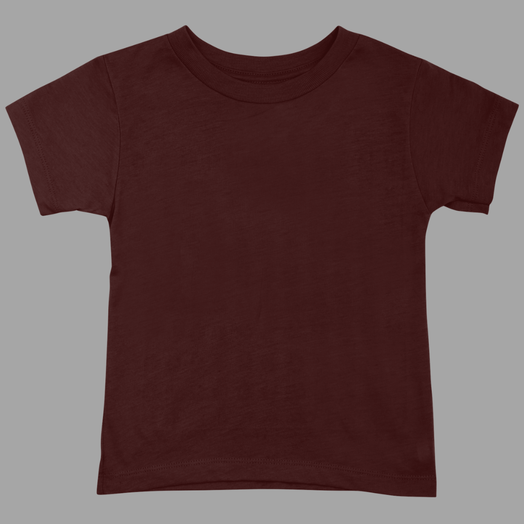 Kids Round Neck Half Sleeve Classic T-Shirt Maroon