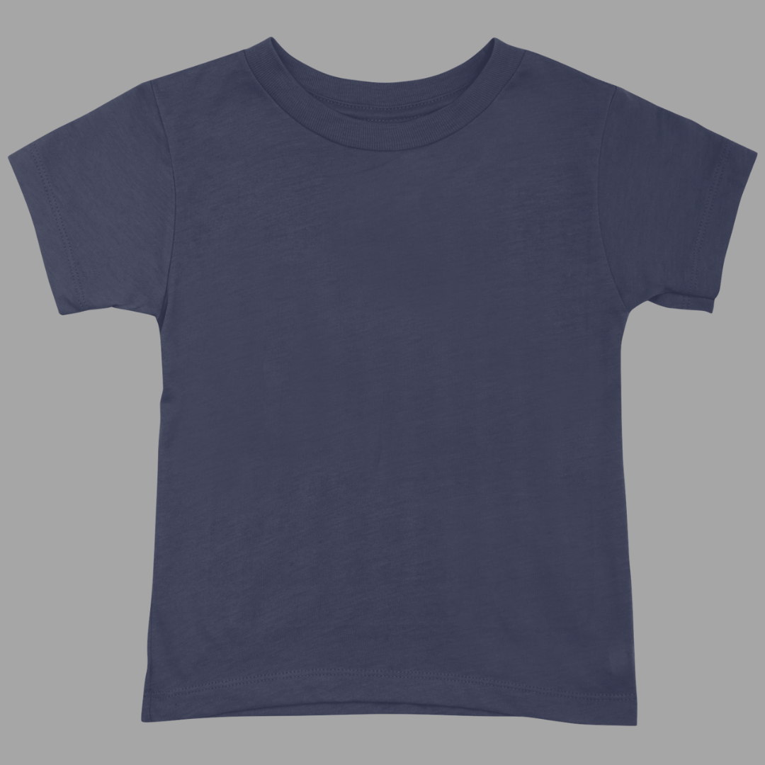 Kids Round Neck Half Sleeve Classic T-Shirt Navy Blue