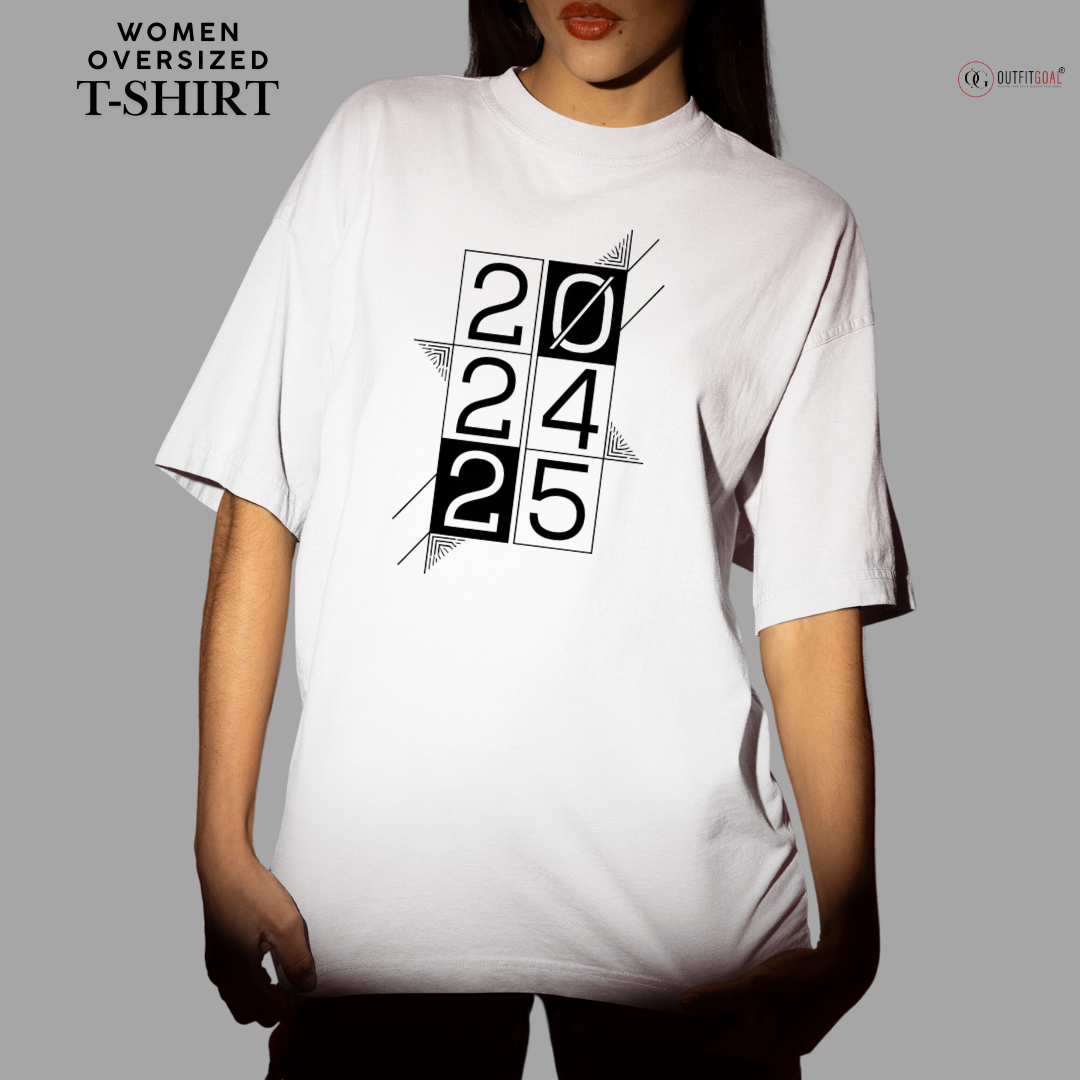 New Year T-Shirt & Sweatshirt with '20, 24, 25' Monochrome Graphic T-Shirt: Modern Minimalist Art