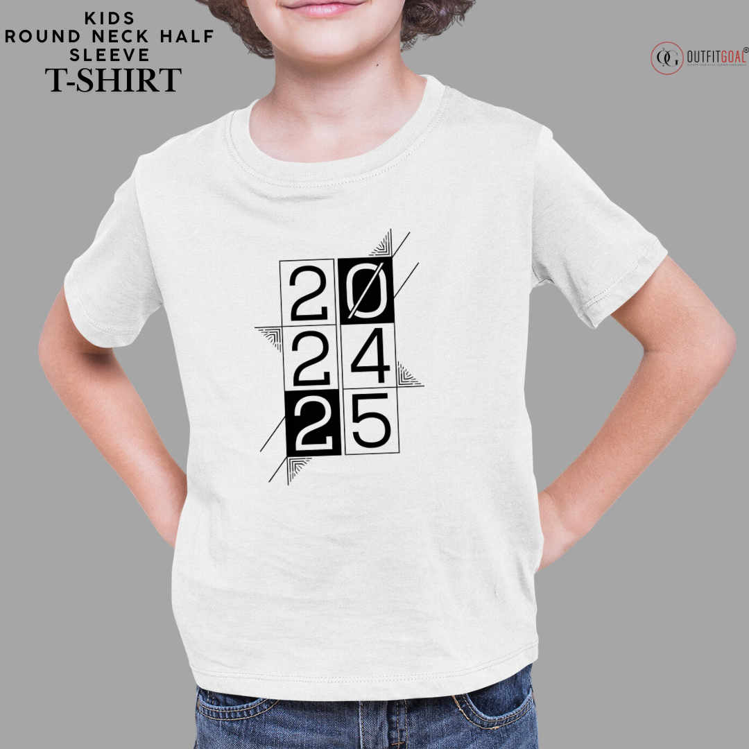 New Year T-Shirt & Sweatshirt with '20, 24, 25' Monochrome Graphic T-Shirt: Modern Minimalist Art