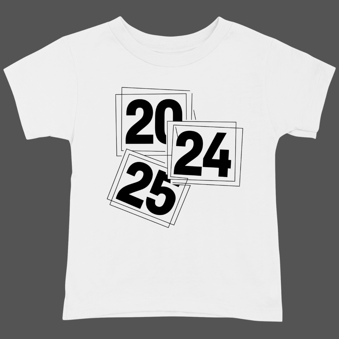 New Year T-Shirt & Sweatshirt with 2024 & 2025 Minimalist Design, Celebrate New Year in Style with OUTFITGOAL