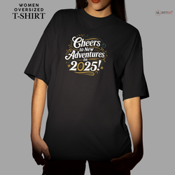 New Year T-Shirt & Sweatshirt for Cheers to New Adventures in 2025' T-Shirt: Inspiring New Year Outfit