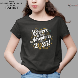 New Year T-Shirt & Sweatshirt for Cheers to New Adventures in 2025' T-Shirt: Inspiring New Year Outfit