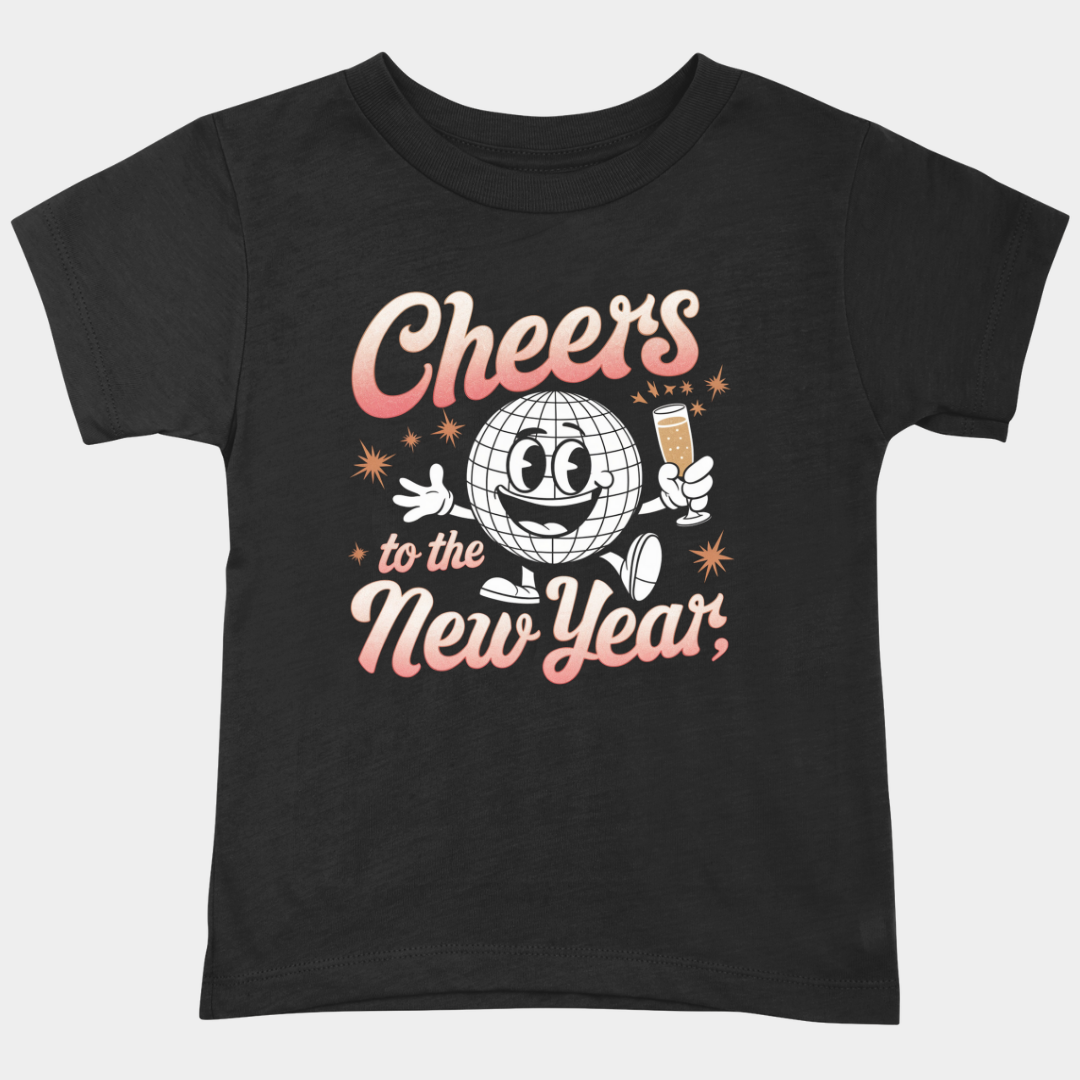 New Year T-Shirt & Sweatshirt for Retro Disco Ball T-Shirt: Cheers to the New Year