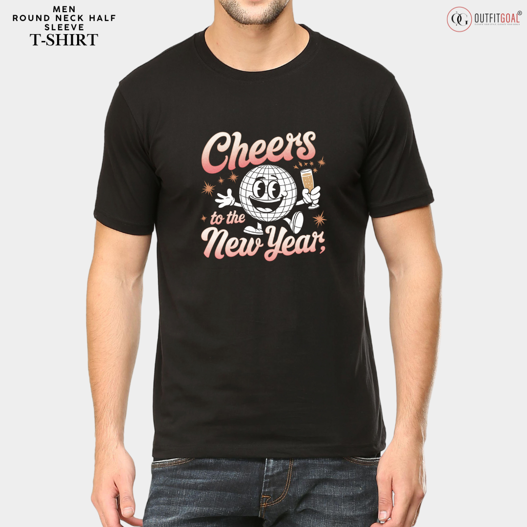 New Year T-Shirt & Sweatshirt for Retro Disco Ball T-Shirt: Cheers to the New Year