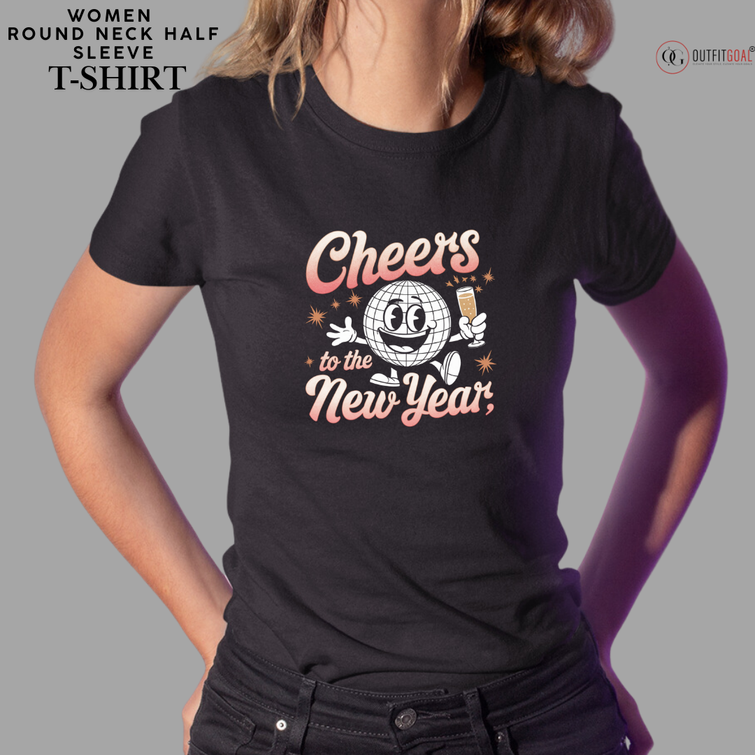 New Year T-Shirt & Sweatshirt for Retro Disco Ball T-Shirt: Cheers to the New Year