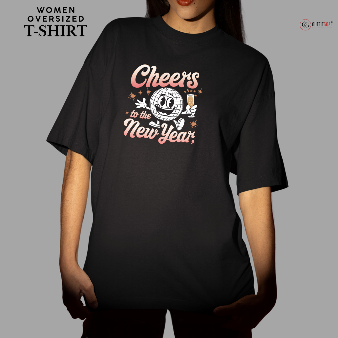 New Year T-Shirt & Sweatshirt for Retro Disco Ball T-Shirt: Cheers to the New Year