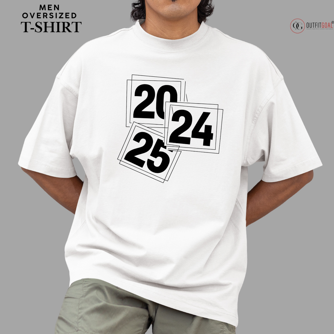 New Year T-Shirt & Sweatshirt with 2024 & 2025 Minimalist Design, Celebrate New Year in Style with OUTFITGOAL