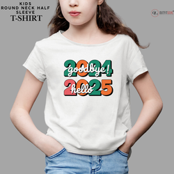 New Year T-Shirt & Sweatshirt with Goodbye 2024, Hello 2025 T-Shirt: Playful Typography Art