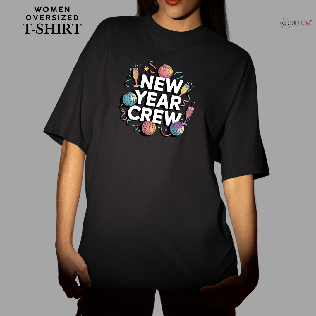 New Year T-Shirt & Sweatshirt with New Year Crew' Party T-Shirt: Bold and Festive