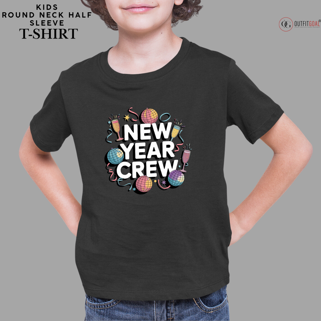 New Year T-Shirt & Sweatshirt with New Year Crew' Party T-Shirt: Bold and Festive