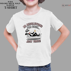 New Year T-Shirt & Sweatshirt with Just Vibes for 2025' T-Shirt: Fun and Relaxed Style