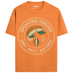 OUTFITGOAL OPERATION SINDOOR “OPERATION SINDOOR COLLECTION BADGE” Graphic Tribute T-Shirt | 100% Super Combed Cotton | 180 GSM Durable Everyday Unisex Tee
