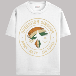 OUTFITGOAL OPERATION SINDOOR “OPERATION SINDOOR COLLECTION BADGE” Graphic Tribute T-Shirt | 100% Super Combed Cotton | 180 GSM Durable Everyday Unisex Tee
