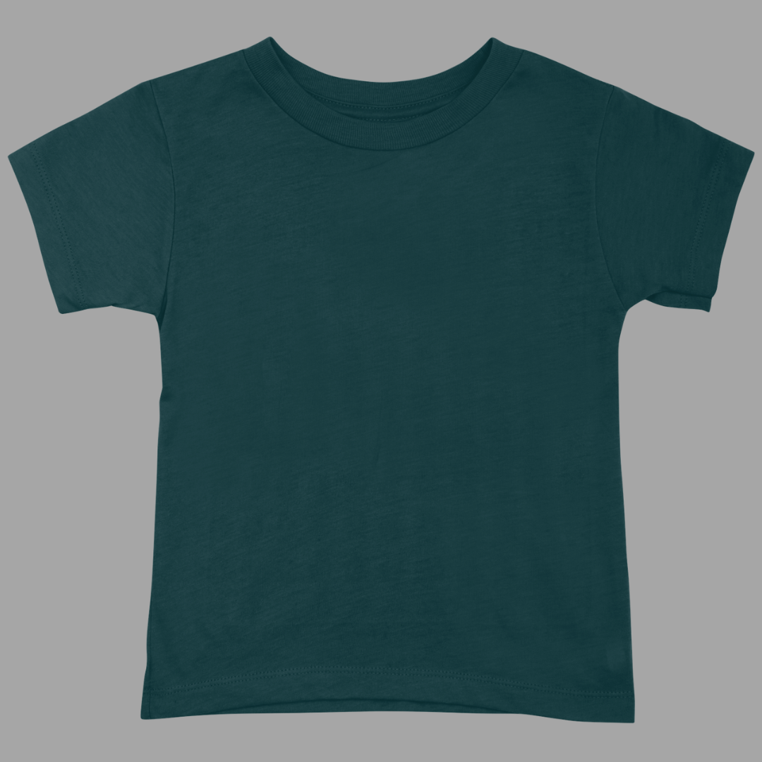 Kids Round Neck Half Sleeve Classic T-Shirt Petrol Blue