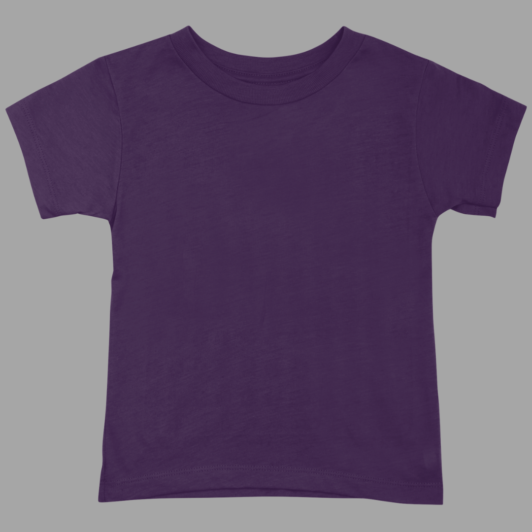 Kids Round Neck Half Sleeve Classic T-Shirt Purple