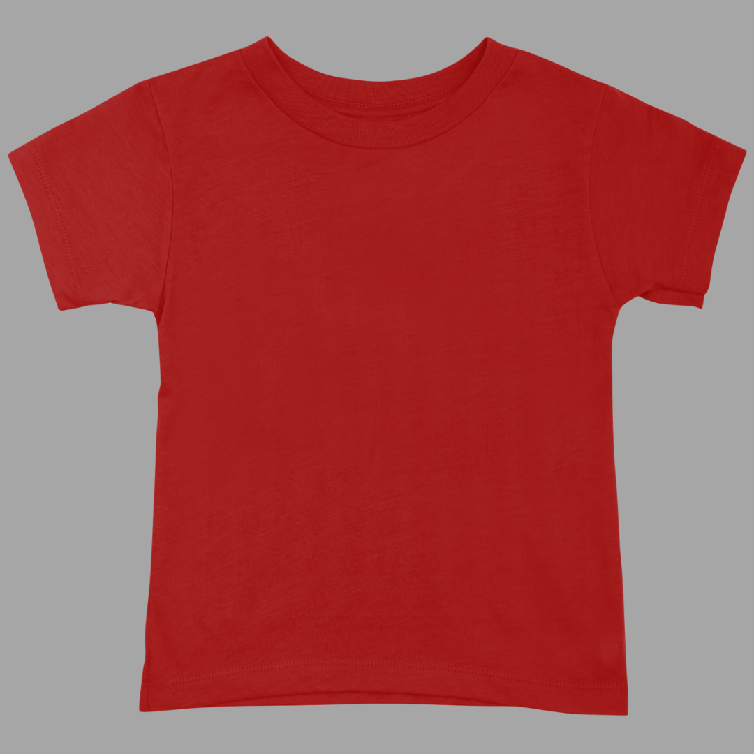 Kids Round Neck Half Sleeve Classic T-Shirt Red