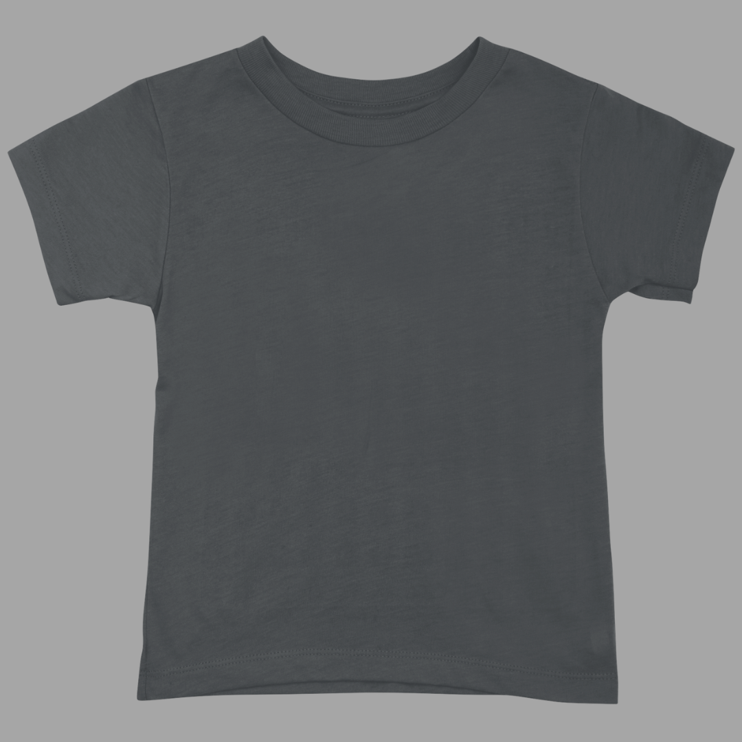 Kids Round Neck Half Sleeve Classic T-Shirt Steel Grey