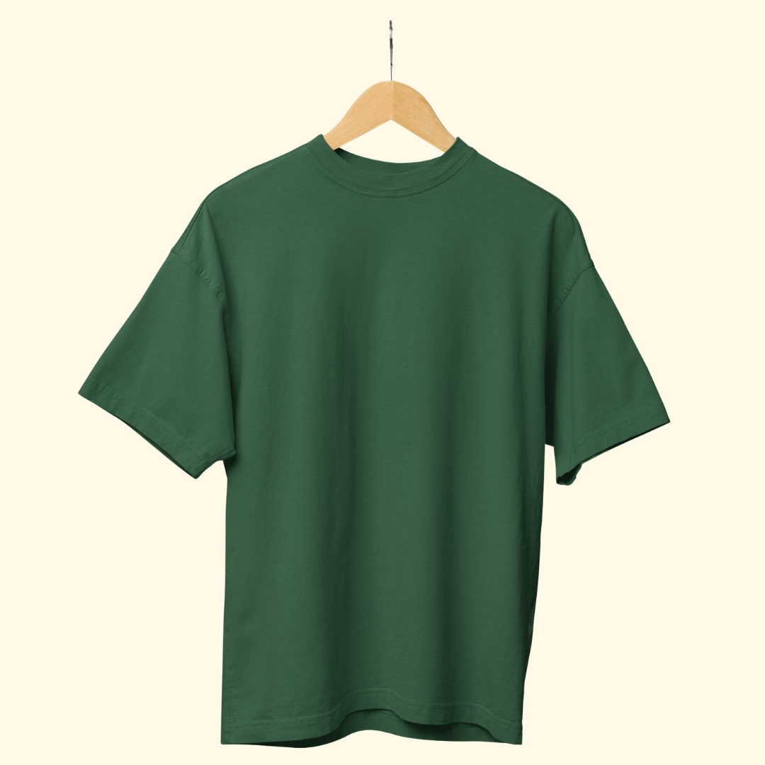 Men Oversized Classic T-Shirt Bottle Green