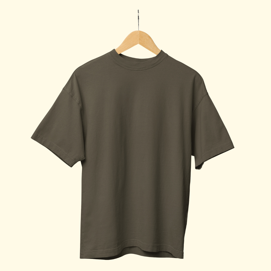 Men Oversized Classic T-Shirt Olive Green