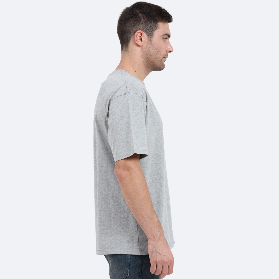 Men Oversized Classic T-Shirt Grey Melange