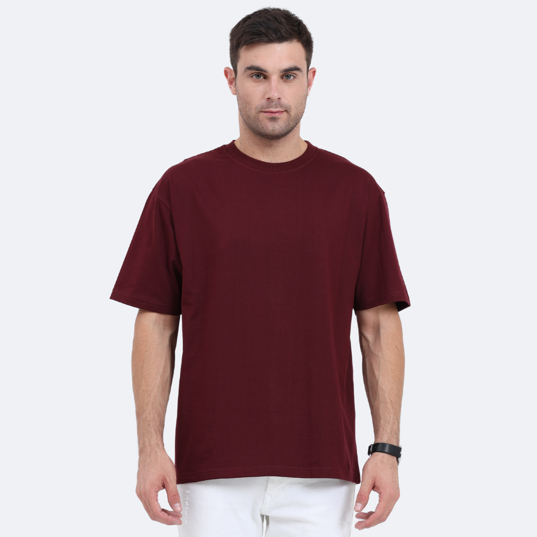 Men Oversized Classic T-Shirt Maroon