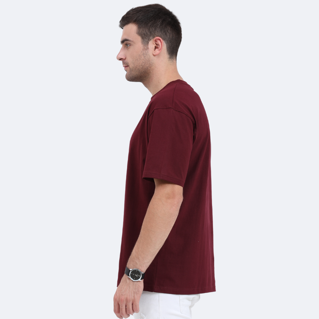 Men Oversized Classic T-Shirt Maroon