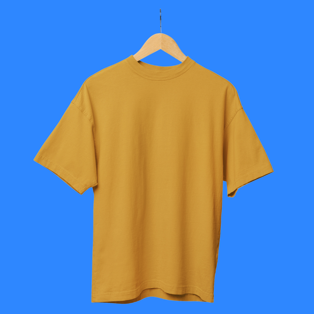 Men Oversized Classic T-Shirt Mustard Yellow