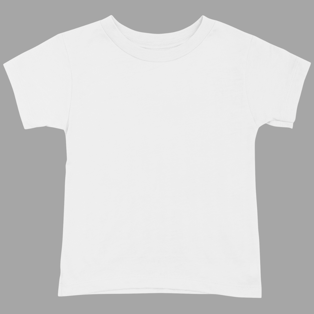 Kids Round Neck Half Sleeve Classic T-Shirt White